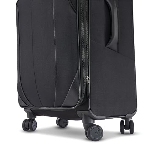 American Tourister 4 KIX 2.0 Expandable Softside Luggage with Spinner Wheels, 24 SPINNER, BLACK