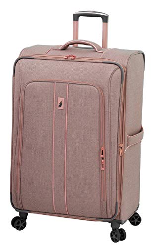 London Fog Newcastle 28 8-Wheel Spinner, Rose Charcoal Herringbone