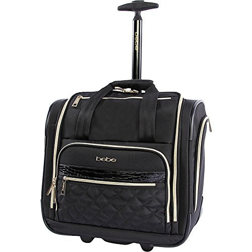 BEBE Leena - Wheeled Under The Seat Carry On Bag Carry-On Luggage, Black