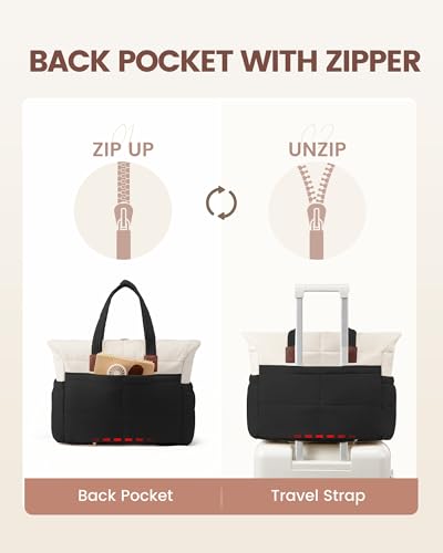 LOVEVOOK Puffer Laptop Bag for Women 15.6 Inch,Large Lightweight Work Bag Computer Bags for Laptops Tote Bag,Cute Teacher Bag Purse Handbags with Laptop Compartments for Daily,Travel,Business,Office