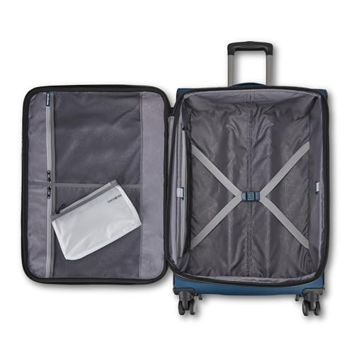 Samsonite Ascella 4 Medium Checked Luggage - Cerulean Blue