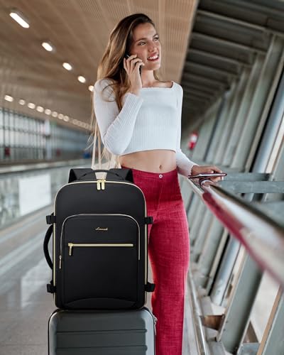 LOVEVOOK 40L Travel Backpack Flight Approved Carry on Backpack,3 Packing Cubes,Waterproof Personal Item Travel Bag,TSA Carry on Luggage Suitcase Travel Essentials,Gifts for Women & Men,fits 17" Laptop