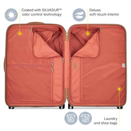 DELSEY PARIS Chatelet Air 2.0 - Hardside Checked Luggage 28 Inch Large - TSA Lock - 360° Spinner Wheels- Polycarbonate Travel Suitcase, Angora