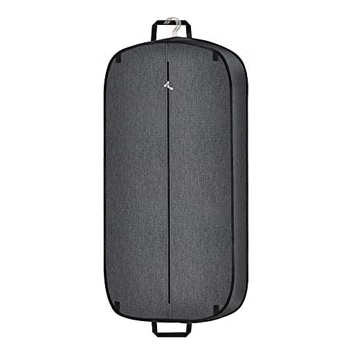 Limoomil Heavy Duty Waterproof Garment Bag for Travel, Tear Resistance Suit Bag for Men Travel for Suits, Tuxedos, Dresses, Coats, Uniform. 42 inch, Darkgrey