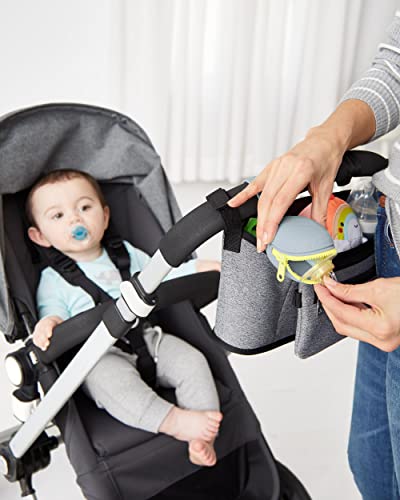 Skip Hop Diaper Bag Backpack: Suite 6-in-1 Diaper Backpack Set, Multi-Function Baby Travel Bag with Changing Pad, Stroller Straps, Bottle Bag and Pacifier Pocket, Black & Silicone Pacifier Holder