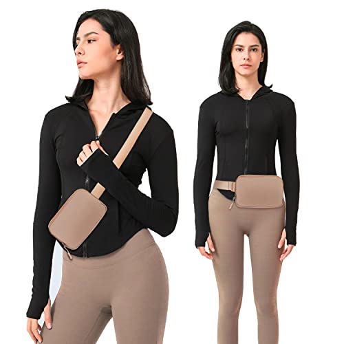 Belt bag Fanny pack crossbody bags for women Everywhere belt bag (Khaki)