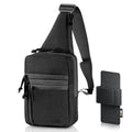 M-Tac CCW Sling Bag for Men & Women - EDC Shoulder Bag Tactical - Crossbody Concealed Carry Bag - Mens Chest Pack (Black)