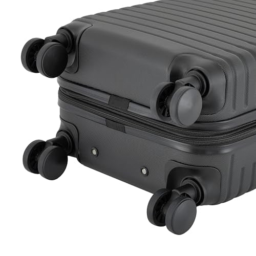 kensie 22" Graceful Hardside Carry-On Luggage, Black