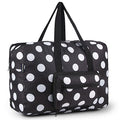 F.FETIVIN Weekender Bag Carry On Travel Duffle Medium Overnight Bag for Women(Black Dot)