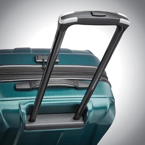 Samsonite Centric 2 Hardside Expandable Luggage with Spinner Wheels, Emerald Green, Checked-Medium 24-Inch