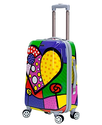 Rockland Departure Hardside 2 Piece Spinner Wheel Luggage, (20"/28"), Heart