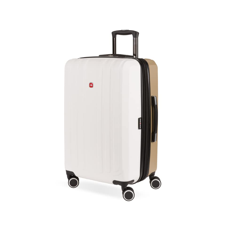 SwissGear Duet Expandable Luggage, Hard Shell Medium Luggage with Spinner Wheels