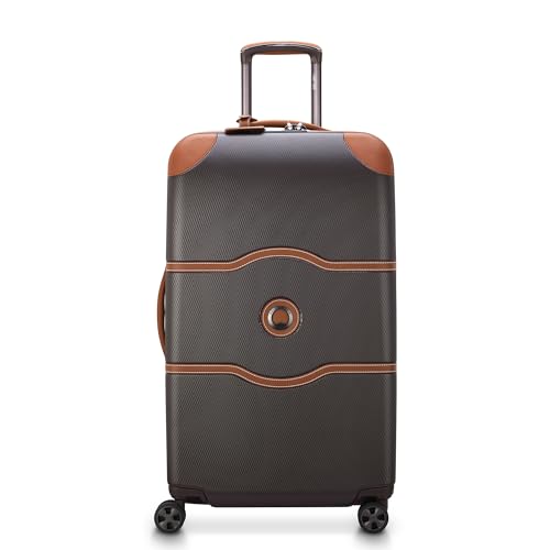 DELSEY PARIS Chatelet Air 2.0 - Hardside Checked Luggage Trunk 26 Inch - TSA Lock- 360° Spinner Wheels - Polycarbonate Travel Suitecase, Chocolate Brown