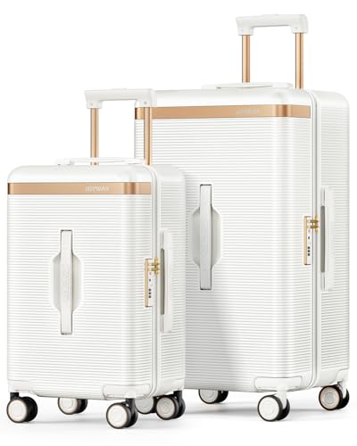 Joyway Luggage Sets 2 Piece, 22 Inch Carry On Luggage and 26 Inch Trunk Checked Luggage with Cup Holder, Lightweight Hardside Suitcase with Pressure-resistant Frame, Shock Absorbing Wheel and TSA Lock