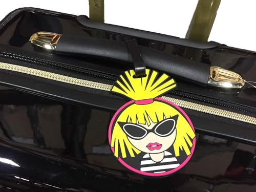 Betsey Johnson Luggage Hardside 3 Piece Set Suitcase With Spinner Wheels (20" 26" 30") (One Size, Flamingo Strut)… (Heart to Heart Black - 2)