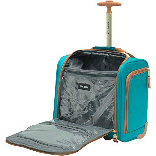 Steve Madden Designer Luggage Collection - 3 Piece Softside Expandable Lightweight Spinner Suitcase Set - Travel Set Includes an Under Seat Bag, 20-Inch Carry on and 28-Inch Checked Suitcase, Harlo
