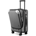LEVEL8 Grace Carry on Luggage 22x14x9 Airline Approved, 20 Inch Hard Shell Suitcases with Spinner Wheels, Abs+Pc Hard Case Luggages with Tsa Lock, Travel bag for Women Men, Grey