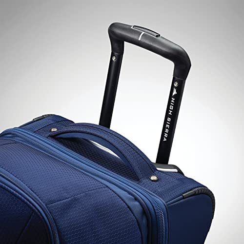 High Sierra 34” Wheeled Rolling Duffle Bag, Lightweight and Durable Weekender Travel Duffle Bag with Recessed Telescoping Pull Handle - Graphite Blue