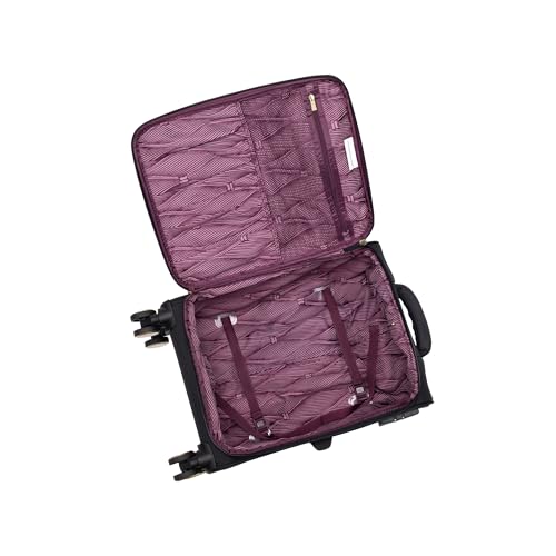 It Luggage Glimmering 22" Softside Carry-On 8 Wheel Expandable Spinner, Black