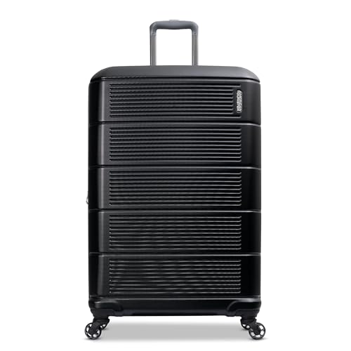 American Tourister Stratum 2.0 Hardside Expandable Luggage with Spinners | Jet Black | 3PC (CO/MED/LG)
