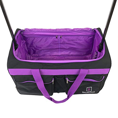 Backstage Dance Travel Bag with Garment Rack - Black / Purple