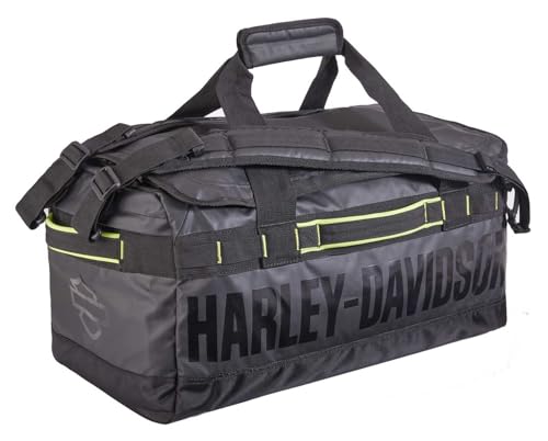 Harley-Davidson Nomad Water-Resistant Polyester Duffel Bag - Black/Lime