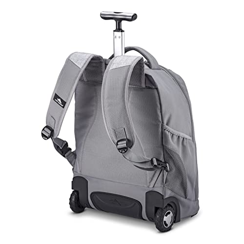 High Sierra Freewheel Wheeled Laptop Backpack, Silver Heather, 20.5 x 13.5 x 8-Inch