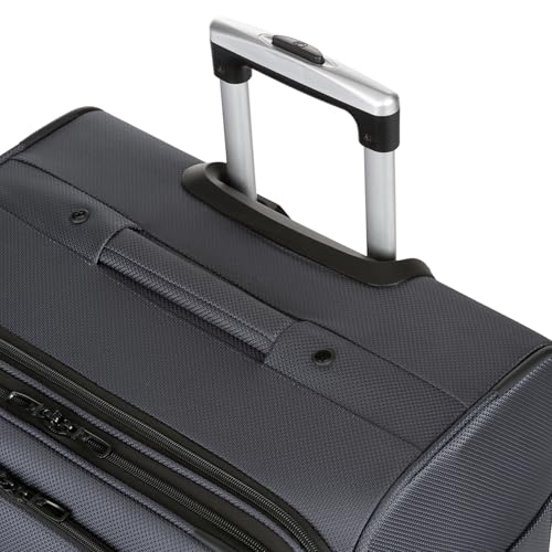 SWISSGEAR Sion Softside Expandable Spinner Luggage Durable Lightweight Travel Suitcase, Dark Grey, Checked-Large