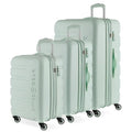 SwissGear 7366 Signature Hardside Expandable Luggage with Spinner Wheels, TSA Lock, Cup-Holder, Clearly Aqua, 3-Piece Set (19/23/27)