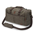 S-ZONE Canvas Duffel Bag for Travel 45L Weekender Overnight Bags with Shoes Compartment for Men