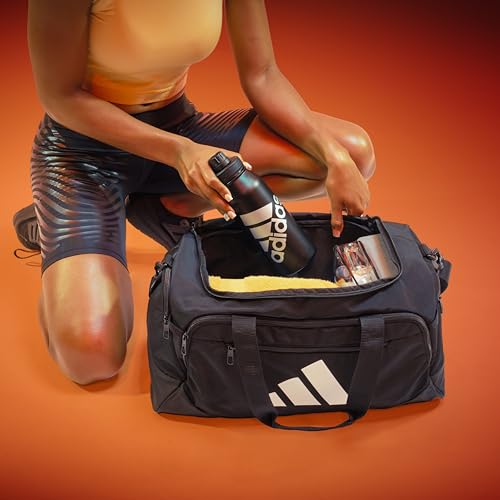 adidas Defender 5 Duffel Bag for Sports, Gym and Travel, Tropic Bloom/Clear Pink, OSFA