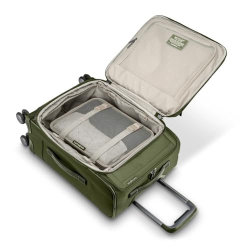 Samsonite Lineate Softside Expandable Luggage with Spinner Wheels, Carry-on, Cedar Green