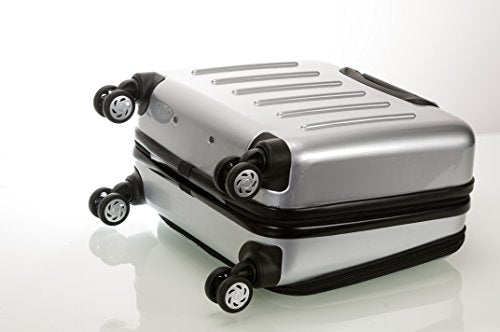 Rockland Revolution Hardside Rolling Computer Case, Carry-On, Silver