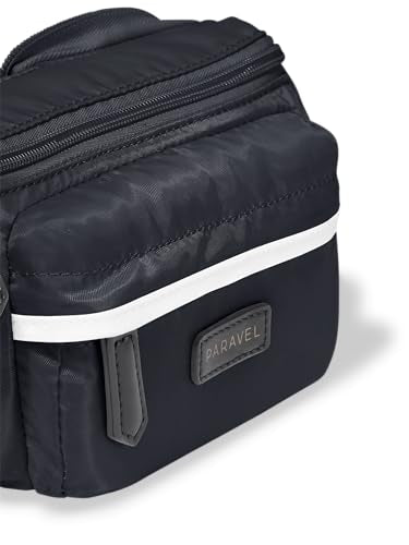 Paravel Fold-Up Belt Bag | Made with Sustainable Recycled Polyester | Belt Bag with Adjustable Straps | Derby Black