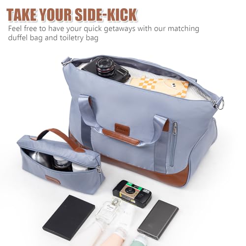 Cosbarn Luggage Sets 5 Piece with TSA Lock Spinner Wheels, Unisex Hard Case ABS Suitcase Set, Hardshell Lightweight Waterproof Travel Hardside Suitcases with Wheels for Women Men, Sky Blue