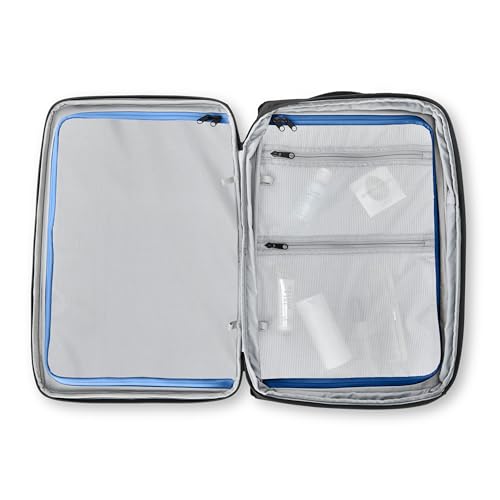 High Sierra Hi-Life Travel Backpack - Features 2-inch Expansion, WetPak Pockets, 17” Laptop Compartment, Stack-It Strap, Adjustable Sternum Strap, Fleece Pocket, Dual Water Bottle Pockets - Blue/Black