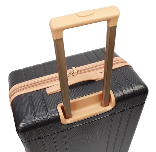 Dockers Hooper Hardside Expandable 8-Wheel Spinner Travel Checked Luggage, 28-Inch, Black