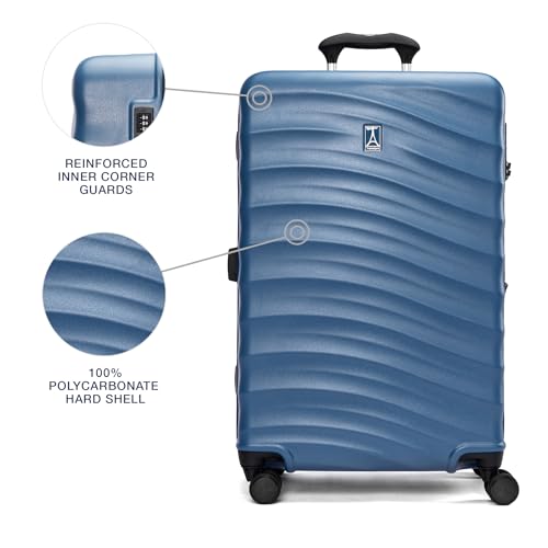 Travelpro Maxlite Air V2 Hardside Expandable Checked Luggage, 8 Spinner Wheels, Lightweight Hard Shell Suitcase, TSA lock, Ensign Blue, Checked Medium 25-Inch