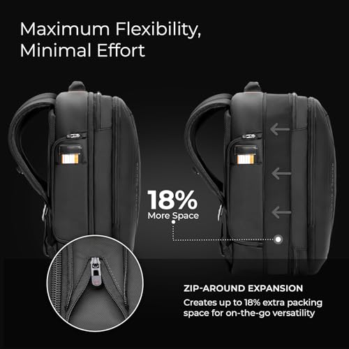 Briggs & Riley Large Convertible Backpack Duffle Bag - Carry On for Men & Women, Use for Travel, Gym, or Work, Overnight Weekend Luggage, Shoulder Strap, Laptop Compartment - ZDX Collection, Black