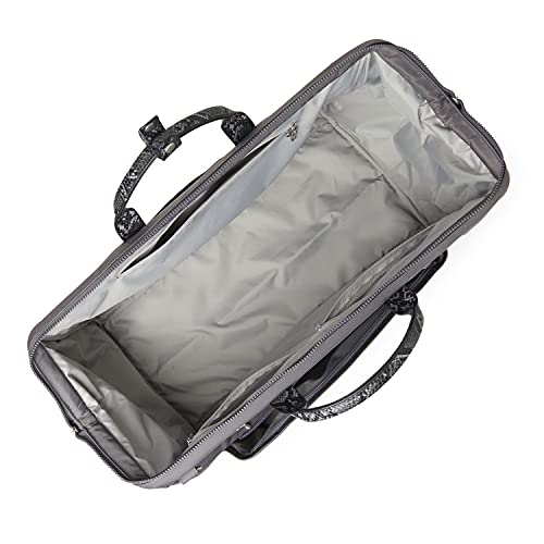 Baggallini womens Soho Duffel, Smoke Faux Python Trim, Grey US One Size