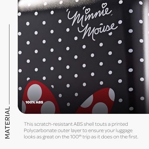 American Tourister Disney Hardside Luggage With Spinner Wheels, Minnie Mouse Red Bow, Checked-Large 28-Inch