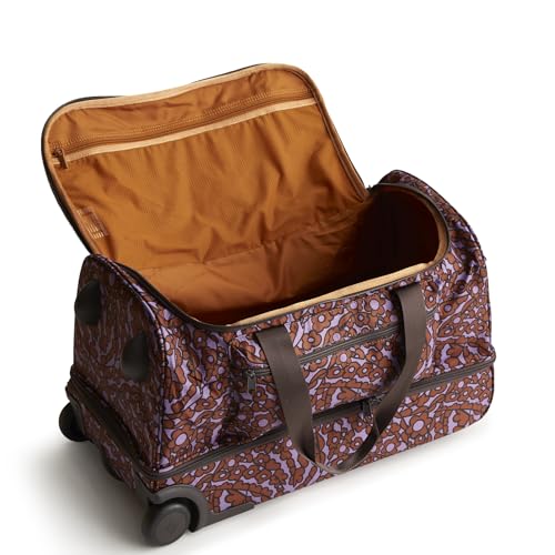 Vera Bradley Women's Adair Rolling Duffel Travel Bag - Ripstop, Tiny Garden Lavender Frost, One Size
