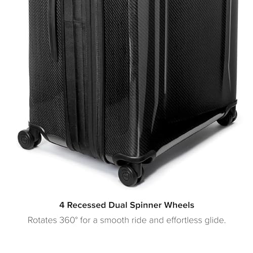 TUMI - Tegra-Lite 4 Wheel Luggage - Highly Durable Suitcase, Flexible Shell, Sleek and Lightweight Men's and Women's Expandable Rolling Bag - X-Large Expandable Checked, Black Graphite