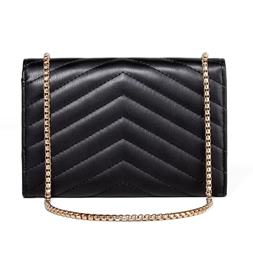 YAZEKOUS Crossbody Bags for Women, Small Purses Crossbody Purses for Women, Cell Phone Purse with Card Slots for Travel Daypack Black