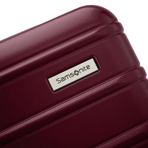 Samsonite Omni 2 Hardside Expandable Luggage with Spinner Wheels, 3-Piece Set (19/24/28), Natural Merlot