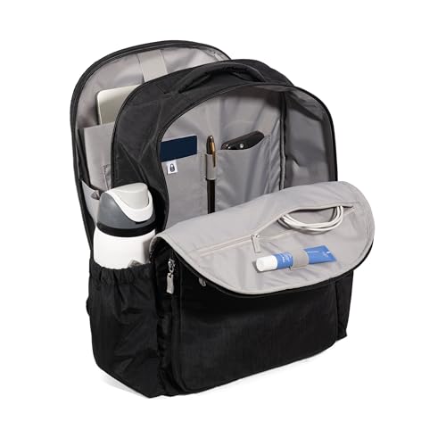 Baggallini Haven 16" Laptop Backpack, RFID, Water Resistant, Luggage Sleeve for Work, Commute & Travel
