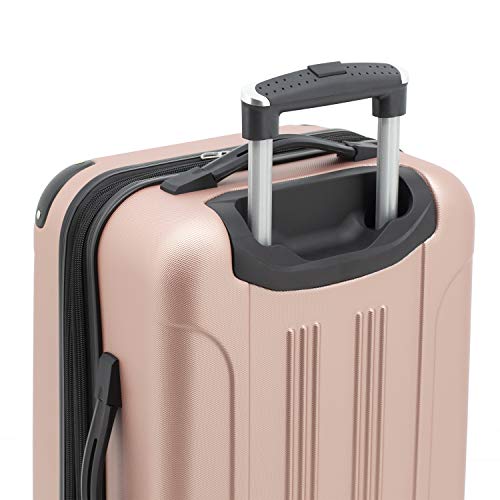 Travelers Club Chicago Hardside Expandable Spinner Luggage, Rose Gold, 3 Piece Set