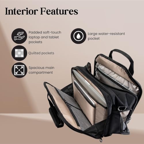 Ricardo Beverly Hills Flight Essentials Softside Deluxe Boarding Bag, Durable Ballistic Nylon Fabric, Water and Stain Resistant, Men and Women, Carry-On Luggage 16-Inches Wide (Black)