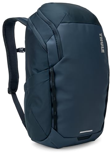 Thule Chasm 26L Backpack,Durable Water-Resistant Recycled Materials,Mesh Pockets Organization, Side Zipper Easy Access