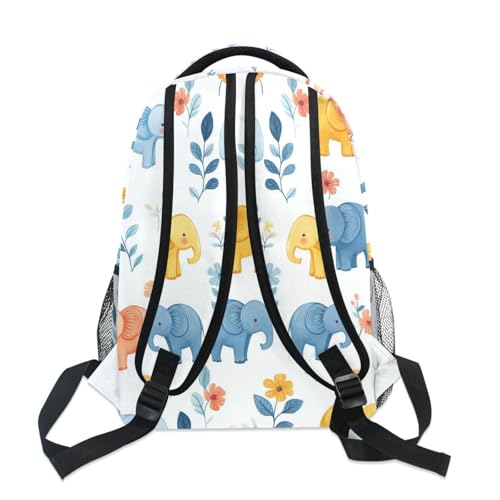 SyXIOP Cartoon Cute Elephant White carry on backpacks for kids with big books bag for teen para bebes varon